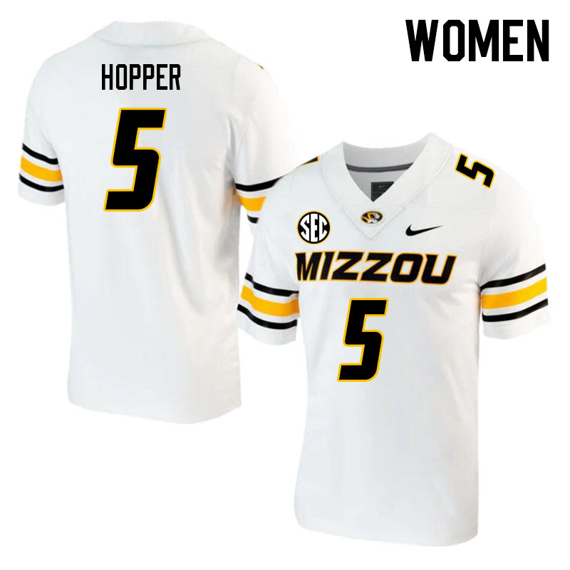 Women #5 Tyrone Hopper Missouri Tigers College 2023 Football Stitched Jerseys Sale-White